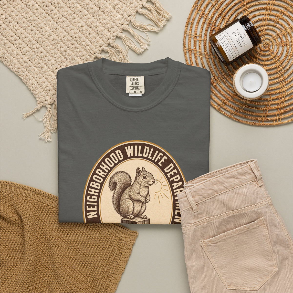 Squirrel Surveillance Unit T-Shirt — Day Shift Division | Comfort Colors® 1717