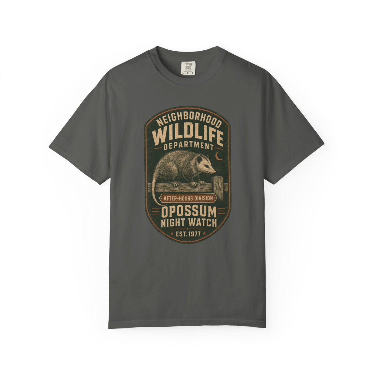 Opossum Night Watch T-Shirt — After-Hours Division | Comfort Colors® 1717