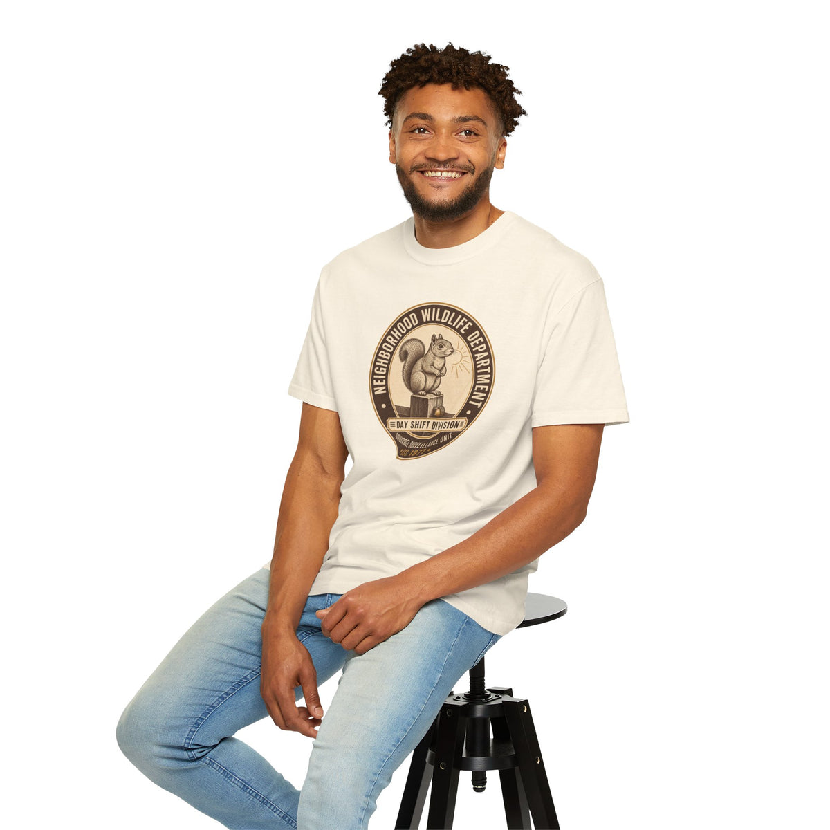 Squirrel Surveillance Unit T-Shirt — Day Shift Division | Comfort Colors® 1717