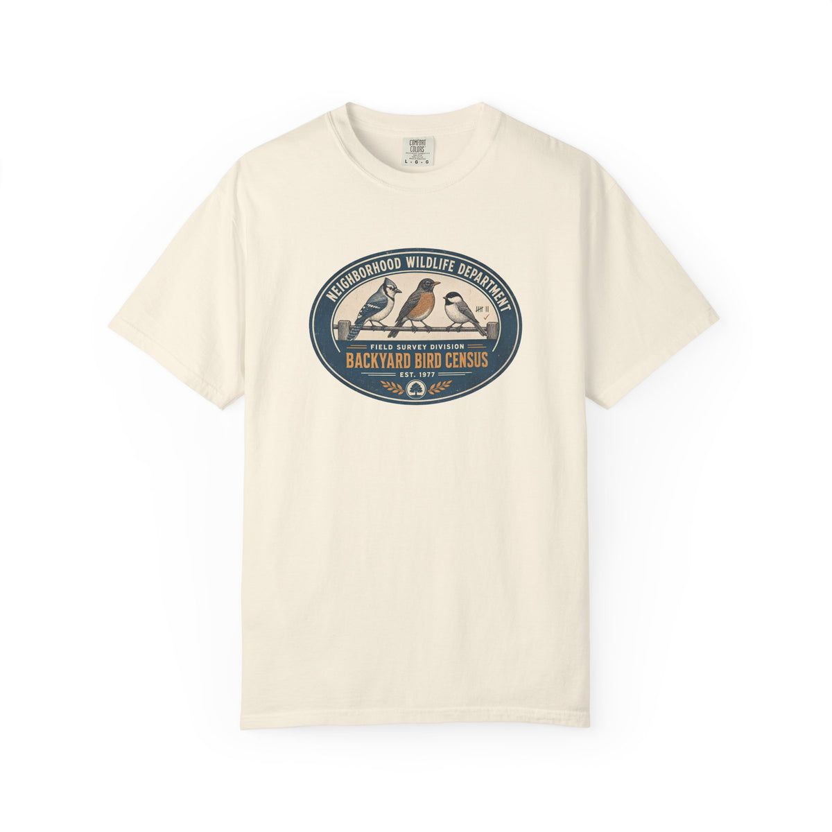 Backyard Bird Census T-Shirt — Field Survey Division | Comfort Colors® 1717