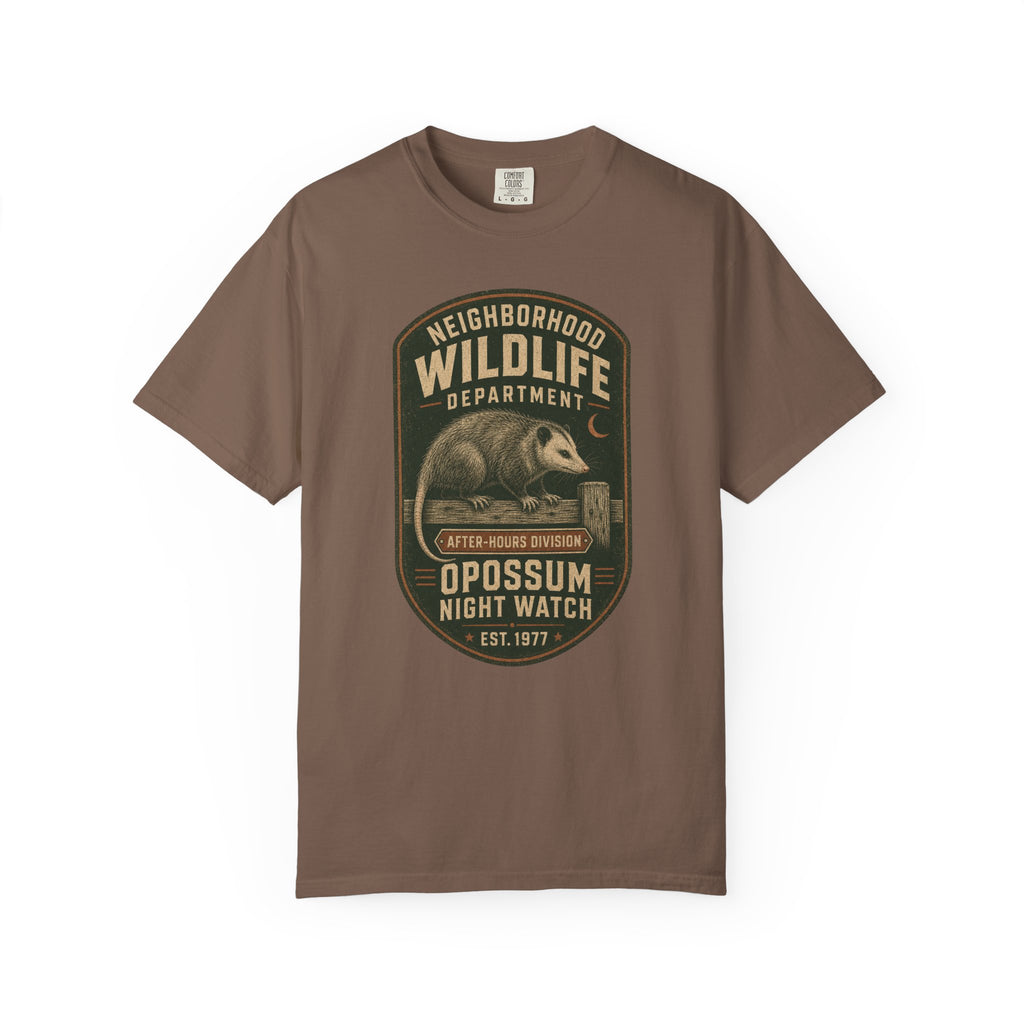 Opossum Night Watch T-Shirt — After-Hours Division | Comfort Colors® 1717
