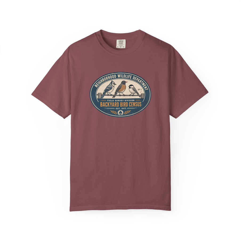 Backyard Bird Census T-Shirt — Field Survey Division | Comfort Colors® 1717