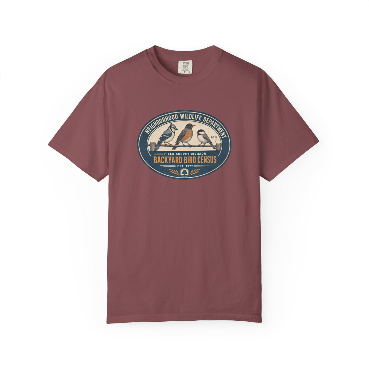 Backyard Bird Census T-Shirt — Field Survey Division | Comfort Colors® 1717