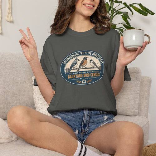 Backyard Bird Census T-Shirt — Field Survey Division | Comfort Colors® 1717