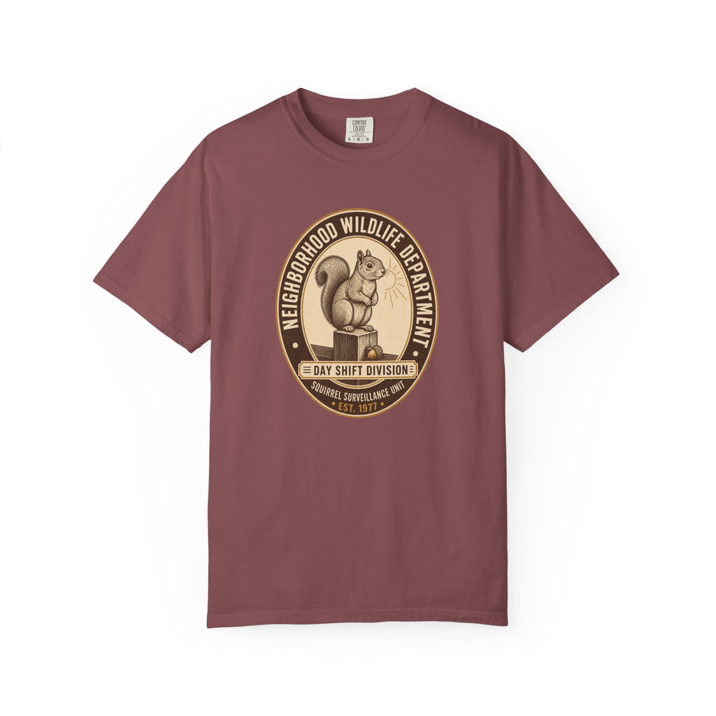 Squirrel Surveillance Unit T-Shirt — Day Shift Division | Comfort Colors® 1717