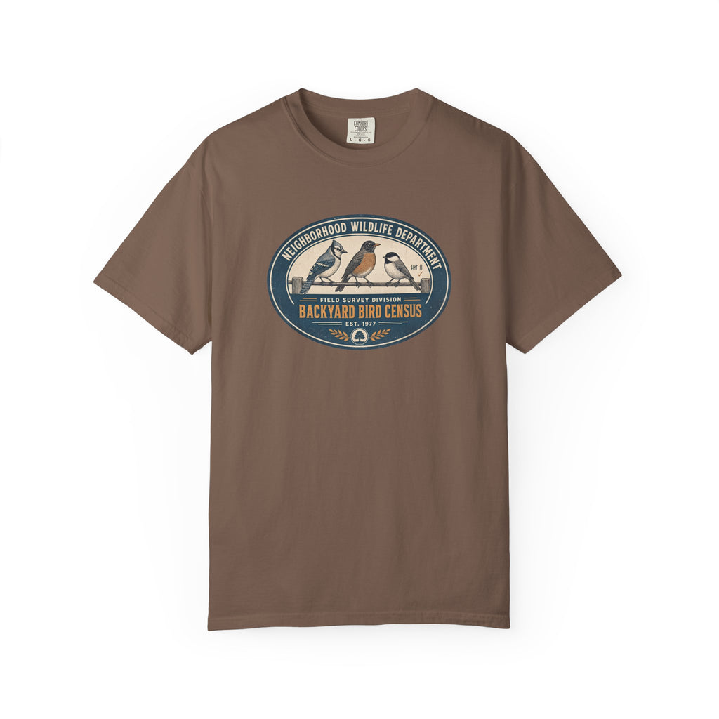 Backyard Bird Census T-Shirt — Field Survey Division | Comfort Colors® 1717