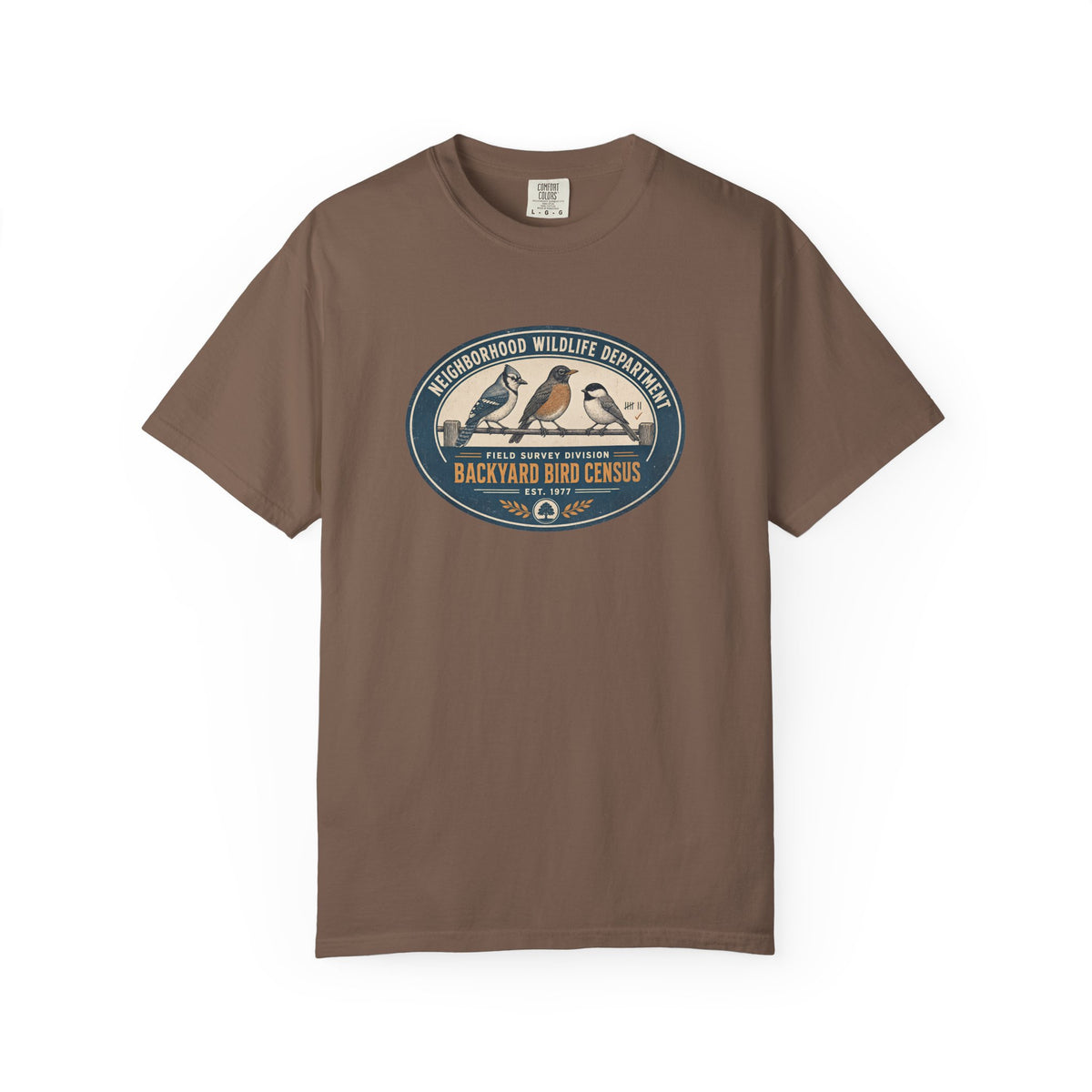 Backyard Bird Census T-Shirt — Field Survey Division | Comfort Colors® 1717