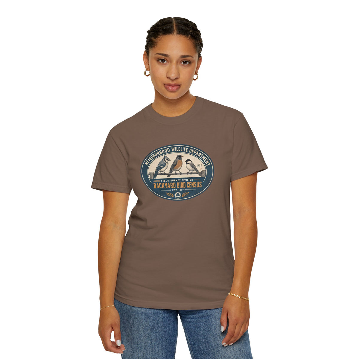 Backyard Bird Census T-Shirt — Field Survey Division | Comfort Colors® 1717